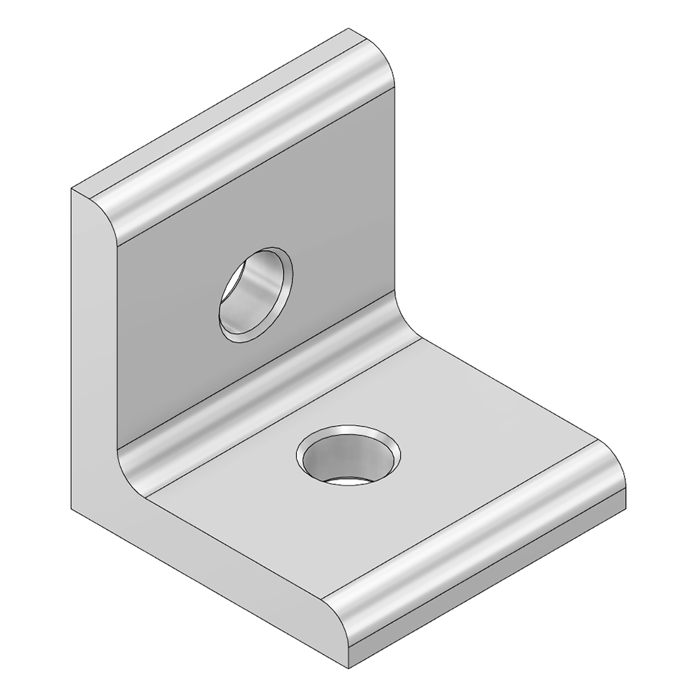 40-513-1 MODULAR SOLUTIONS ANGLE BRACKET<br>30MM TALL X 30MM WIDE W/ HARDWARE